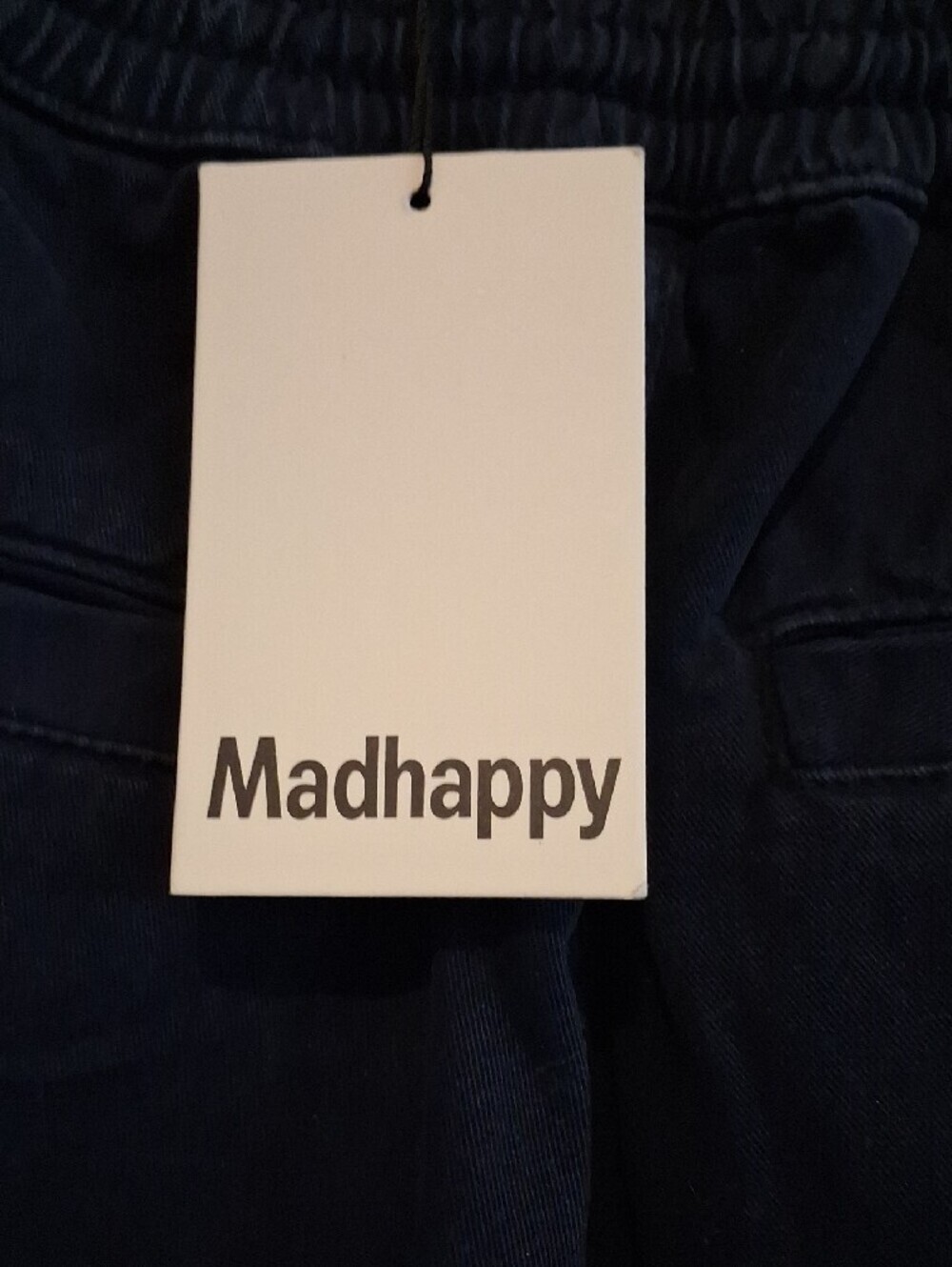 Madhappy Men's Dark Navy Elastic-Waist Chinos - Picture 3 of 4